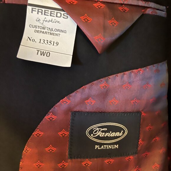 Fariani Platinum Black Dress Jacket and Pants Size 40 R - Picture 7 of 7